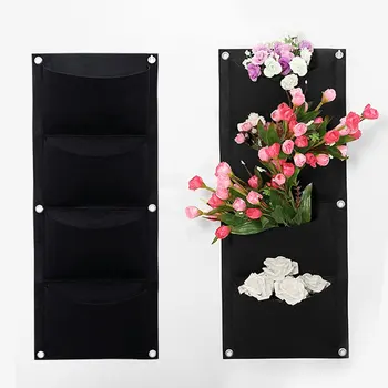 

4/7/12 Pockets Gardening Grow Pocket Indoor Outdoor Wall Hanging Vertical Planting Storage Bag Seedling Container Growing Bags