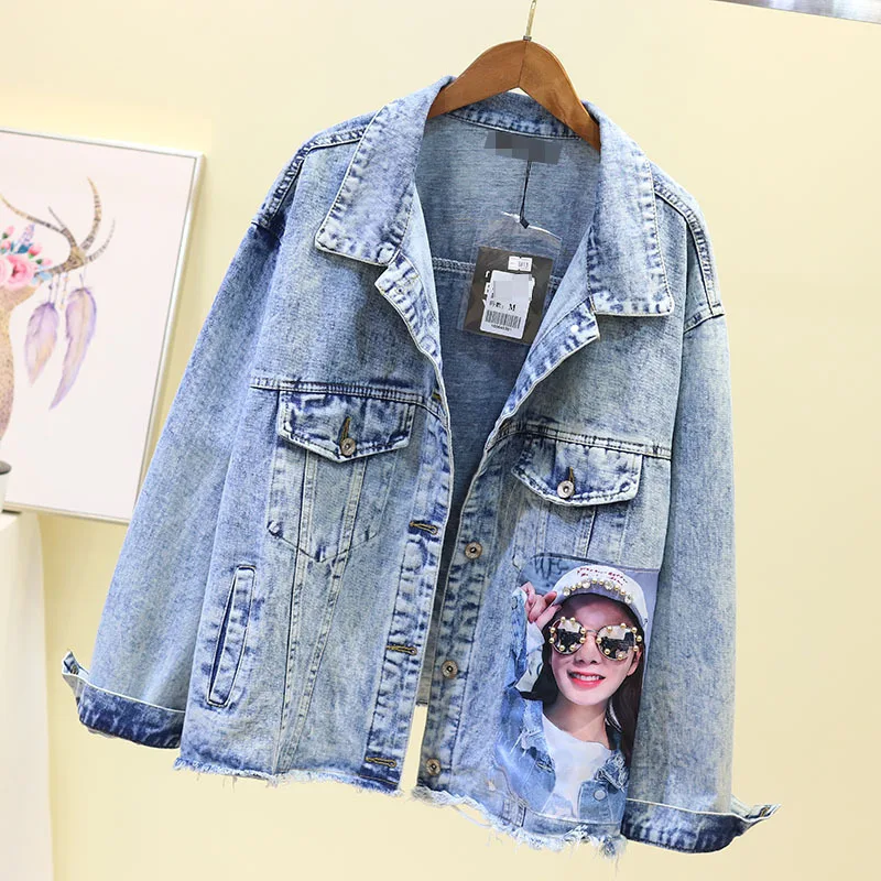 Весенняя Новинка 2020 осенняя женская джинсовая куртка повседневная одежда для