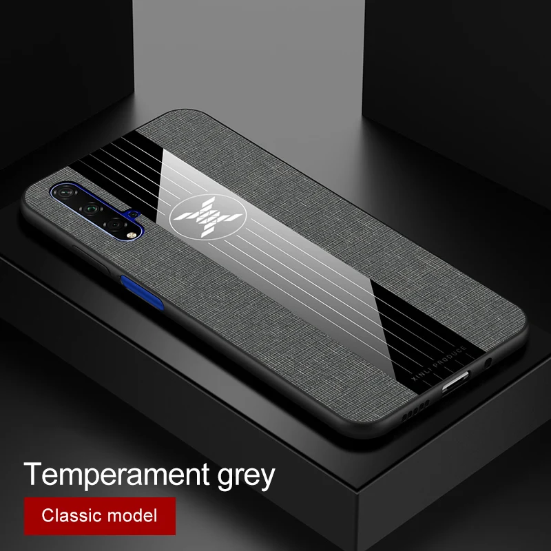 Gray No Ring Чехол для huawei Honor 20 мягкий силиконовый держатель кольца для пальцев тканевая задняя крышка для Honor 20 Pro Honor 20Pro чехол - Цвет: Gray No Ring