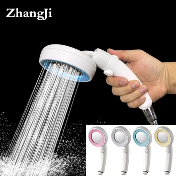 

ZhangJi 360° Rotatable Nozzle Japan ABS Shower Head High Pressure with Stop Button Water Saving Shower Nozzle 4 Colors Sprayer