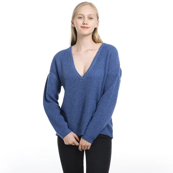 

Women Sweater Fashion Autumn Style Long Sleeve Knitted female Sweaters Solid