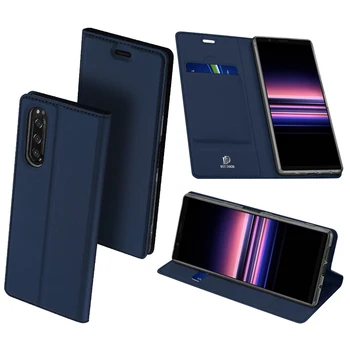 

Dux Ducis Skin Touch Pu Leather Case For Sony Xperia 5 Luxury Thin Card Slot Flip Cover For Sony Xperia 5 Xperia5 Phone Case Bag