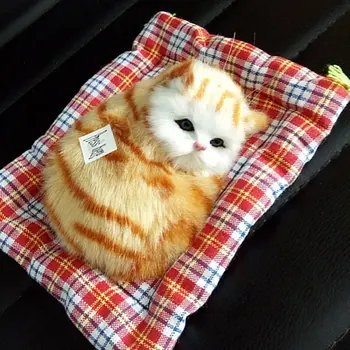 

Lovely Stuffed Toys Simulation Animal Doll Soft Stuffed Plush Sleeping Cats Toy with Sound Kids Toy Decorations Birthday Gift