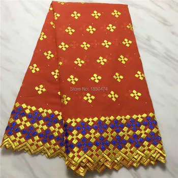 

Wholesale High Quality Orange African Swiss Voile Lace 2019 African Polish Swiss Cotton Voile Lace Fabric For Men And Women PS26