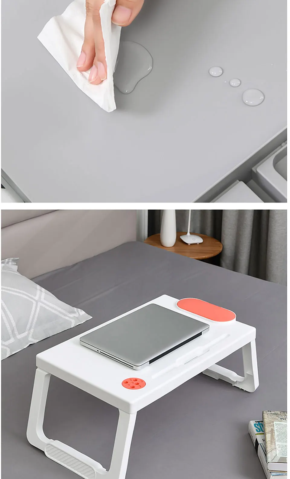 Горячая Распродажа маленький пластиковый модный портативный складной столик для ноутбука диван-кровать офисный стол для ноутбука