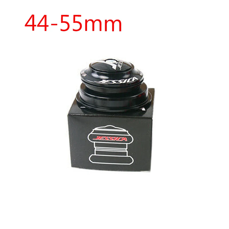 Black 44-55mm Велосипедная рулевая колонка подшипники 34/44/44-55/44-56 мм алюминиевый дорожный велосипед конические гарнитуры велосипед аксессуары Подходит 28,6 мм вилка рамы - Цвет: Black 44-55mm