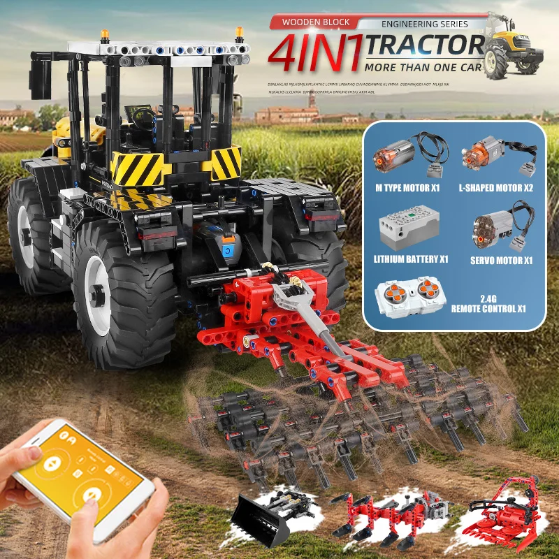 DHL 20006 Technic Motor power L350F модель колесного погрузчика совместимая с новыми 42030
