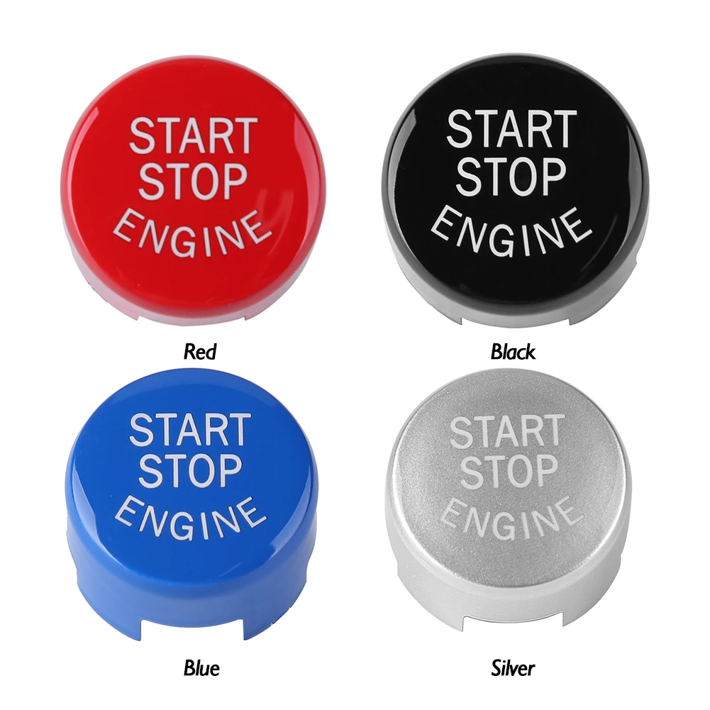 Car Engine START STOP Ignition Switch Button Replace Cover + Tools for