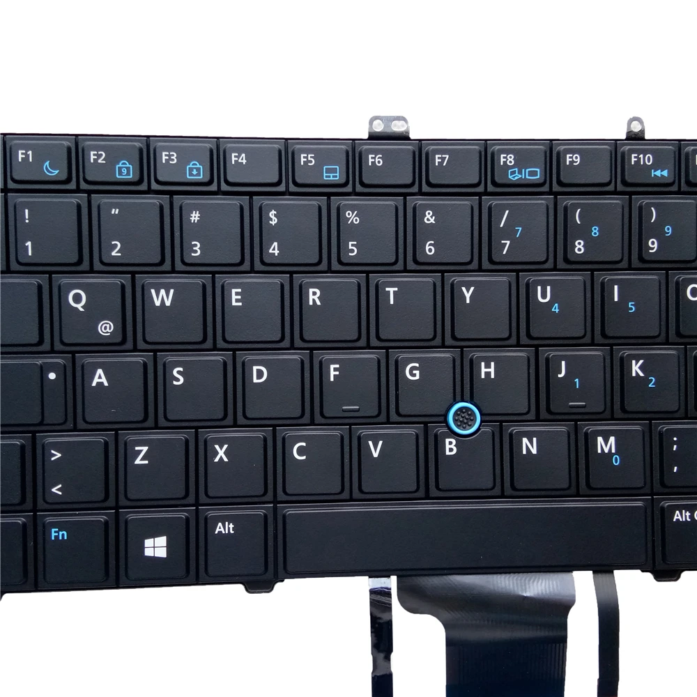 Teclado do Portátil Espanhol para Dell Latim Pk130vn1b21 Nsk-ld0bc 1e Pointer Ponteiro Backlit Preto la E7440 E7420 E7240 - Imagem 2