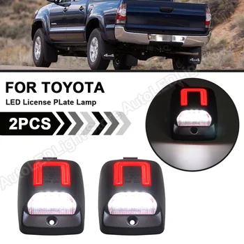

2Pcs LED License Plate Lamp Number Plate Light Error Free For Toyota Tacoma 2005-2015 Toyota Tundra 2000-2013 White+Red Light