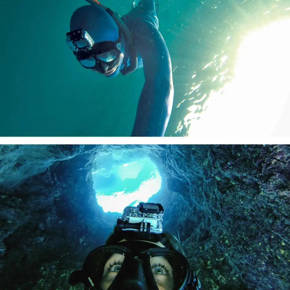 Водонепроницаемый защитный чехол для GoPro Hero 8, 7, 6, 5, фильтр из закаленного стекла для Go Pro Hero 8, черные аксессуары