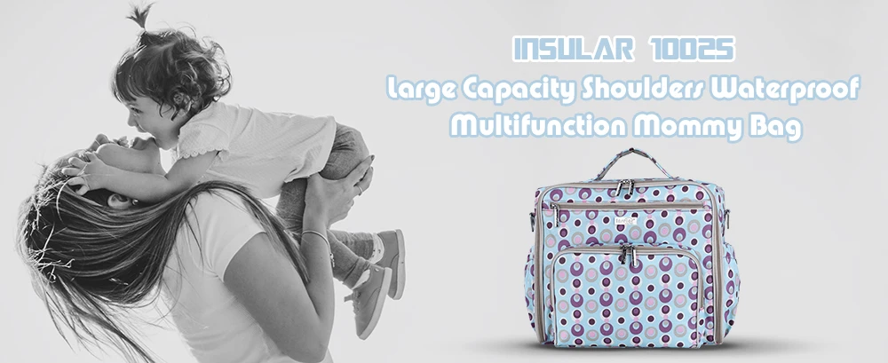 Insular 10025 большая емкость наплечная, сумка-почтальон ручной Водонепроницаемый Многофункциональный мешок для мамы