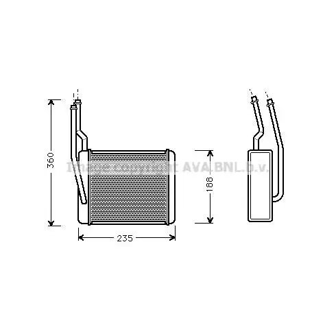 Радиатор отопителя FORD FOCUS 1.4-2.0 99 AVA QUALITY COOLING FD6
