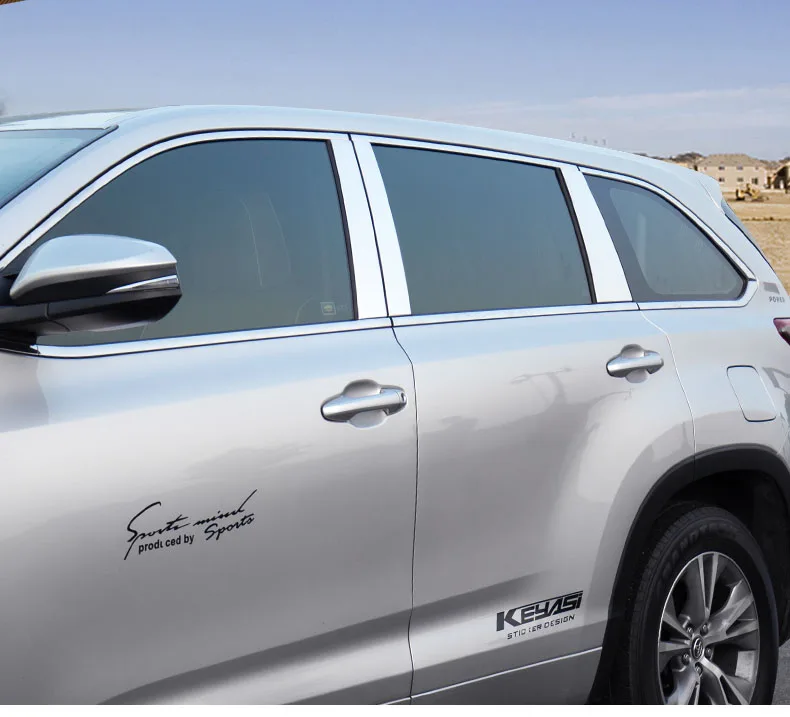 Нержавеющая сталь окна автомобиля хром планки для toyota highlander 2013 3rd поколения