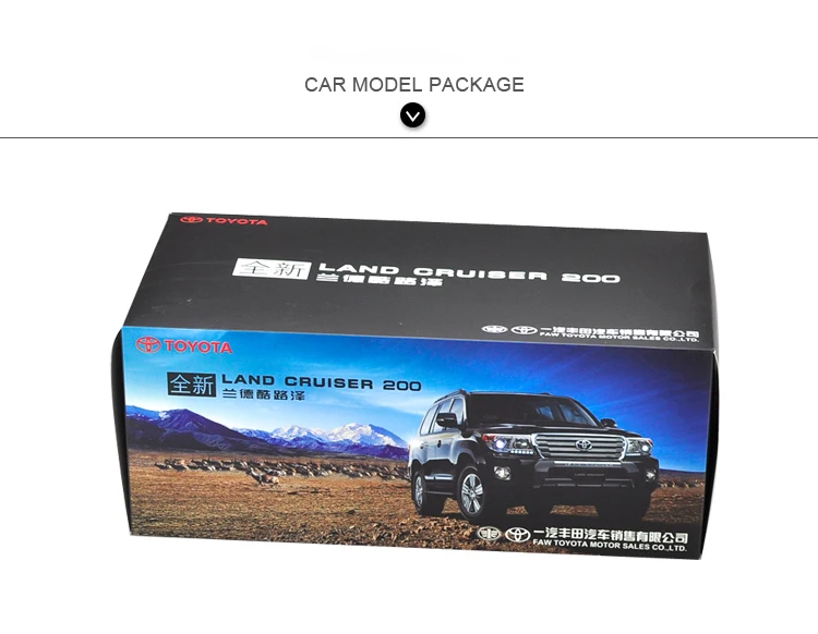 1:18 Высокая тщательная TOYOTA 2012 LAND CRUISER LC200 сплав модель автомобиля статические металлические модельные автомобили с оригинальной коробкой