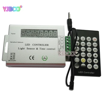 

High Quality PWM dimmer 24 Key IR Remote led strip light Intelligent Light Sensor&Time Controlled Controller;DC12-24V