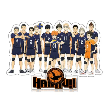 

Free Shipping Haikyuu Hinata kageyama Tsukishima Sugawara family acrylic stand figure model plate holder topper anime karasuno