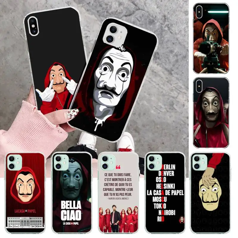 Чехол для телефона из мягкого силикона и ТПУ с испанской ТВ-серией LACASA DE PAPEL iPhone 11