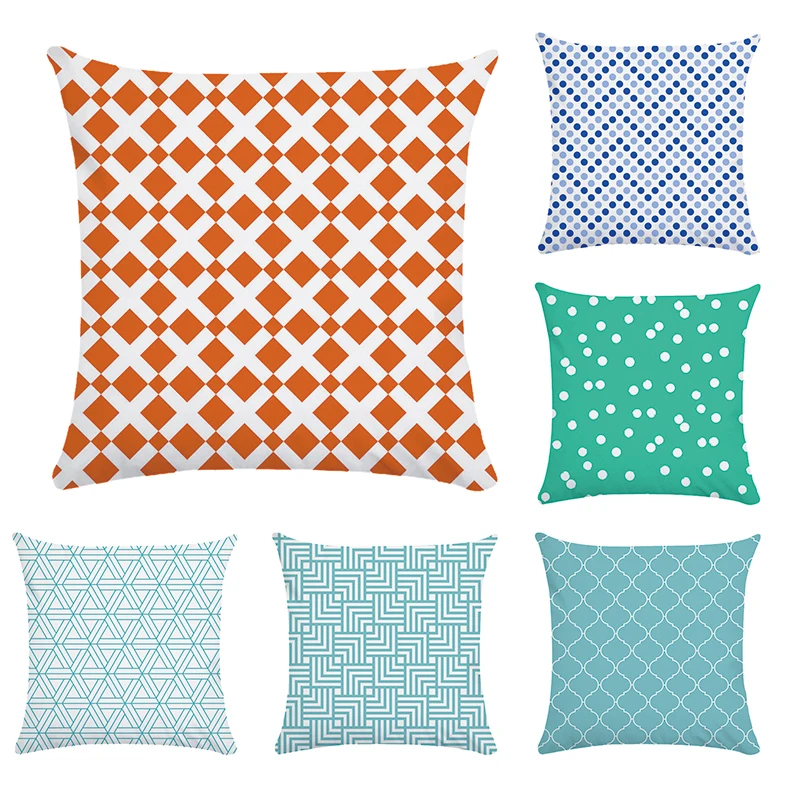 Прямоугольный чехол для подушки 45*45 см в полоску | Дом и сад