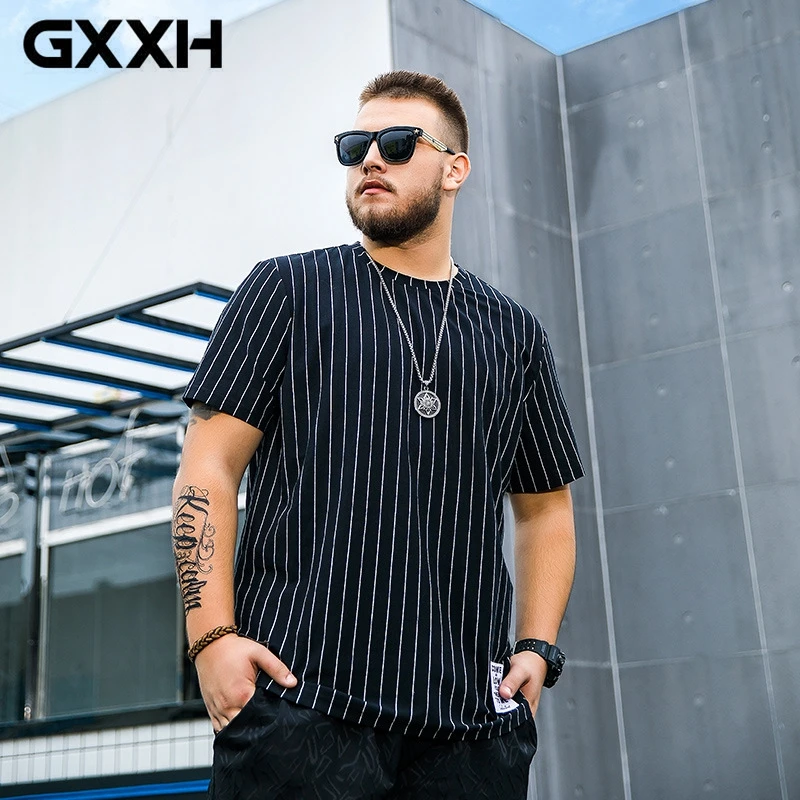 Мужская Летняя хлопковая футболка с короткими рукавами большого размера модная