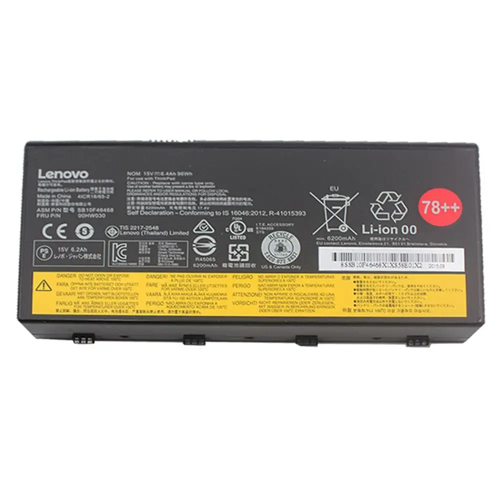 Lenovo Thinkpad P71 серии ноутбук Батарея 4X50K14092 8-Cell Батарея Батарея аксессуары