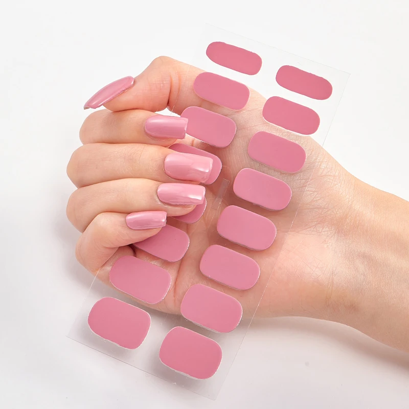 Full Beauty Nailart Sticker Nail Polish Stickers Foil Nail Art Stickers 2020 Pure Solid Color Decals Plain Stickers Nail Tape