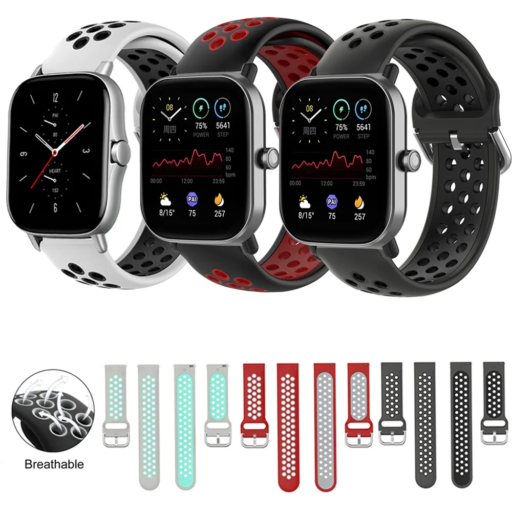 Correas Silicona Compatibles Amazfit Gts/gts2/gts 3/gts 2e/gts 2 Mini/gts 4  Mini/gts 4/gtr Mini/active, Correas Reloj Repuesto 20mm Amazfit Bip U/bip  S/bip Pace Lite, Encuentre Increíbles Ofertas Ahora