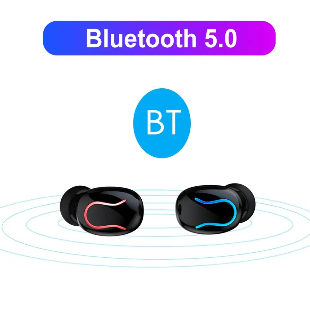 TWS Bluetooth беспроводные наушники BT 5,0 в ухо стерео бинауральные цифровой дисплей наушники мобильный энергосберегающие свободные руки
