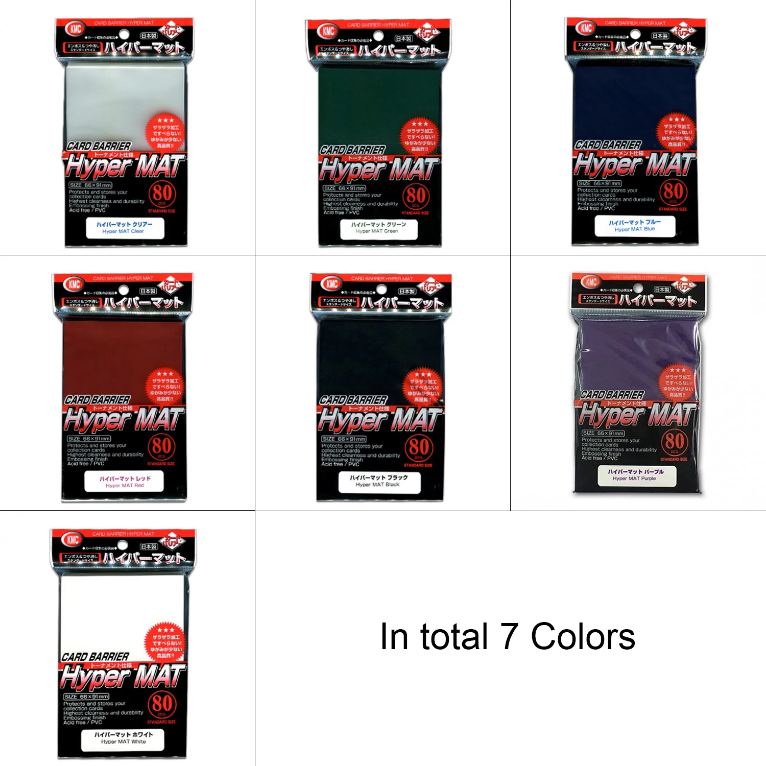 80 Pcs Lot Kmc Hyper Series Mat Card Barrier Board Games Card