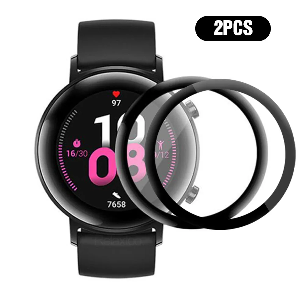 2pcs 3D HD full protective film for Huawei Watch gt 2 42mm soft screen protector G t t2 gt2 42 mm smart accessories not glass |
