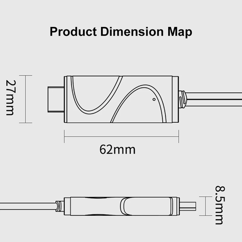 Дисплей кабель программный ключ 1080P USB к HDMI Кабель Micro-USB/type-C интерфейс Поддержка 4K Совместимость с Android и IOS
