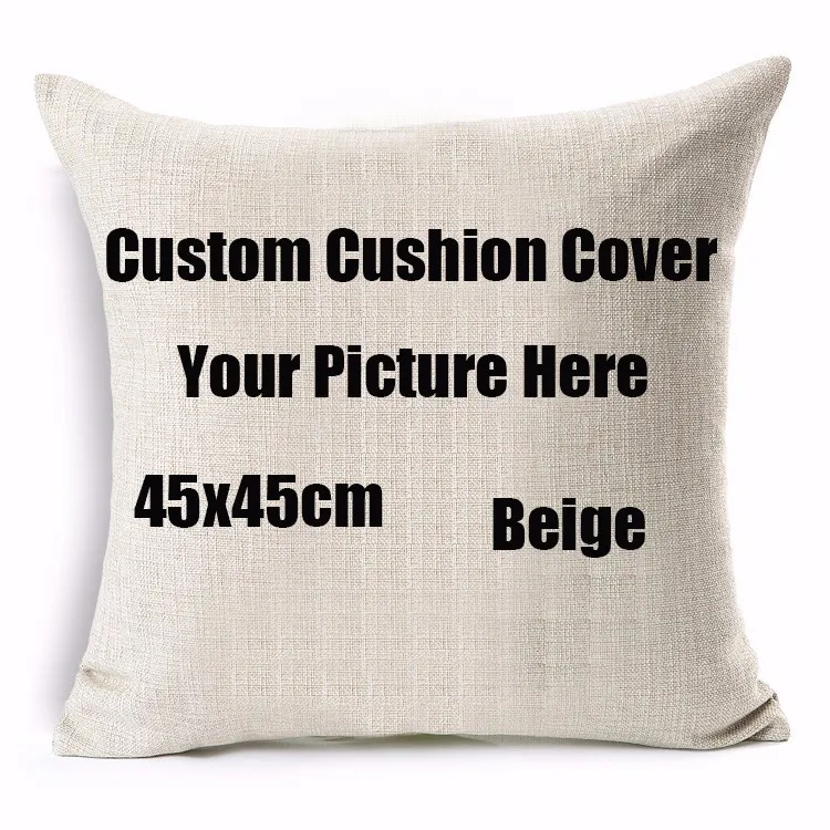 1 Piece 45*45cm Custom Pillow Case Photo Printed Cushion Cover Personalised Gifts Linen | Дом и сад