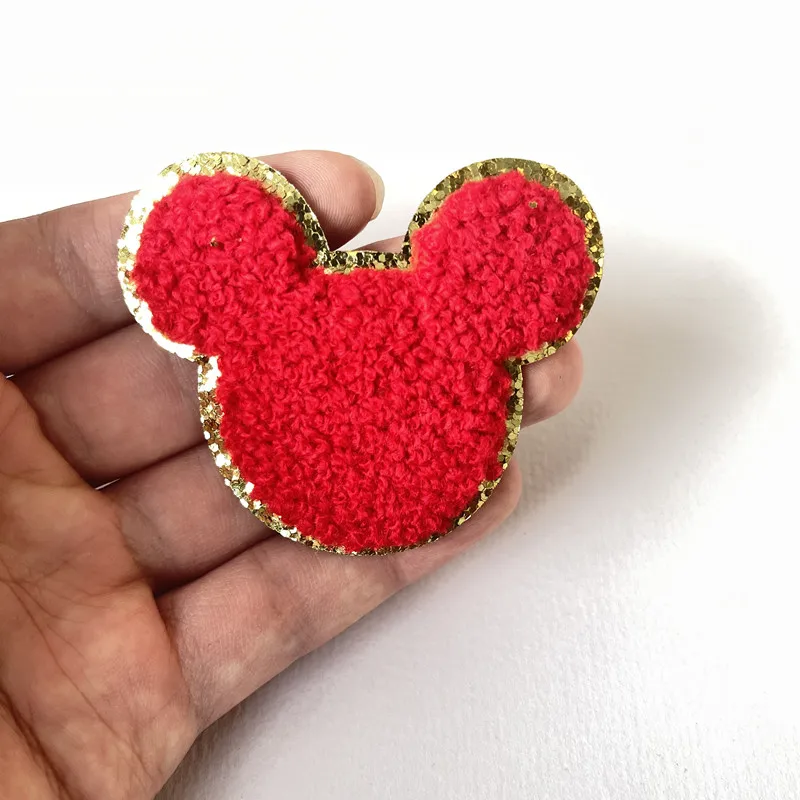 1Pc Sequin Chenille Embroidery Patches Rainbow/Lightning/Heart Patches Appliques Iron On Patches For Children Woman Clothes 