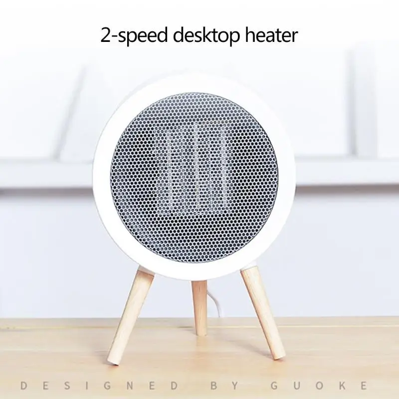 

ALLOET 800W 2 Speed Desktop Heater PTC Portable Timing Personal Space Warmer Dual mode LED Desktop Heater for room bedroom