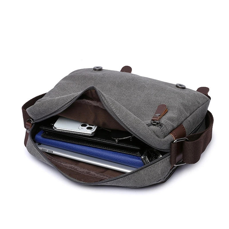 30cm Men Shoulder Crossbody Bags Expansion Large Canvas Satchel Leidure Casual Strong Fabric Durable Designer High Quality