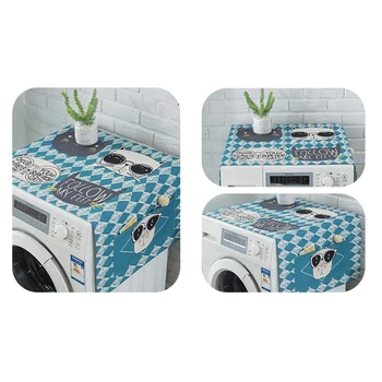 

Refrigerator Washing Machine Universal Cover Washing Machine Cover Refrigerator Organizer Cloth Drum Printing Cat Fridge Dust Co
