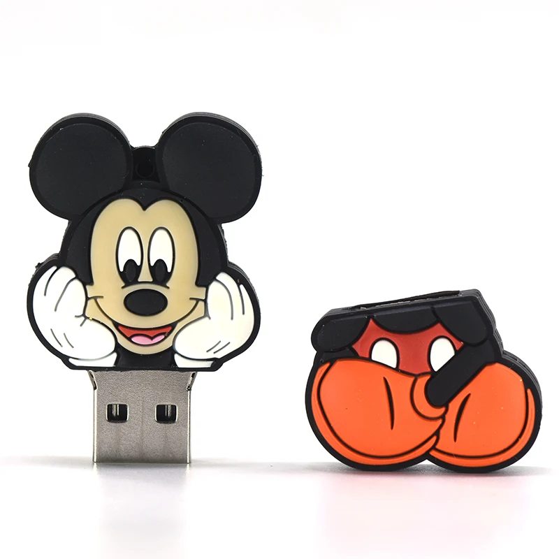 Usb флеш-накопитель с Микки Маусом 32 Гб 16 Гб мультяшный флеш-накопитель 4 ГБ 8 ГБ 64 Гб 128 ГБ 256 ГБ аниме U stick funy animal memory flash stick