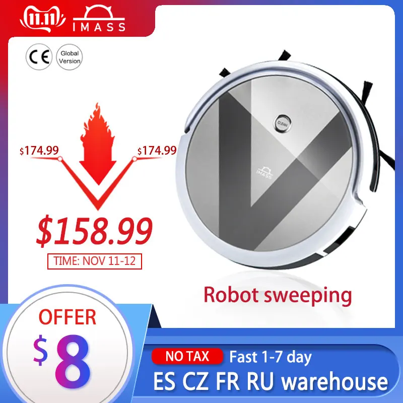 

IMass A3 Home Smart Sweeping Robot Wireless Vacuum Cleaner Automatic Navigation Mopping Cleaner, Ultra-thin Smart Vacuum Cleaner