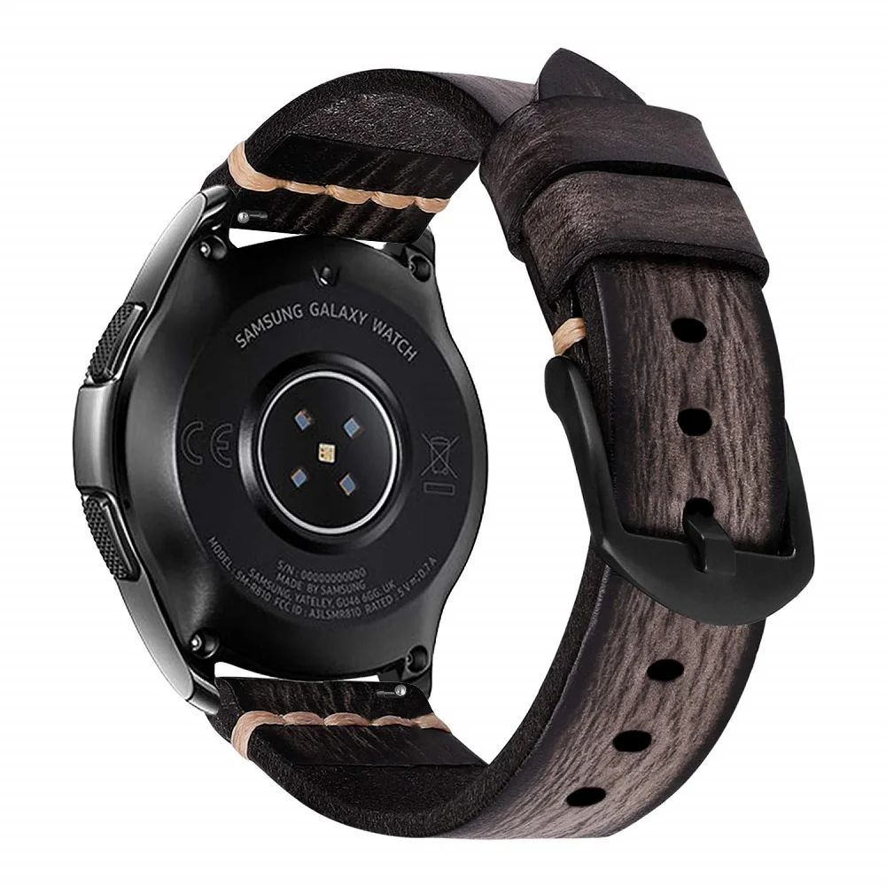 22 мм браслет для samsung Galaxy Watch 46 мм gear S3 классический Frontier Amazfit 2S HUAWEI часы GT ремешок кожаный correa reloj