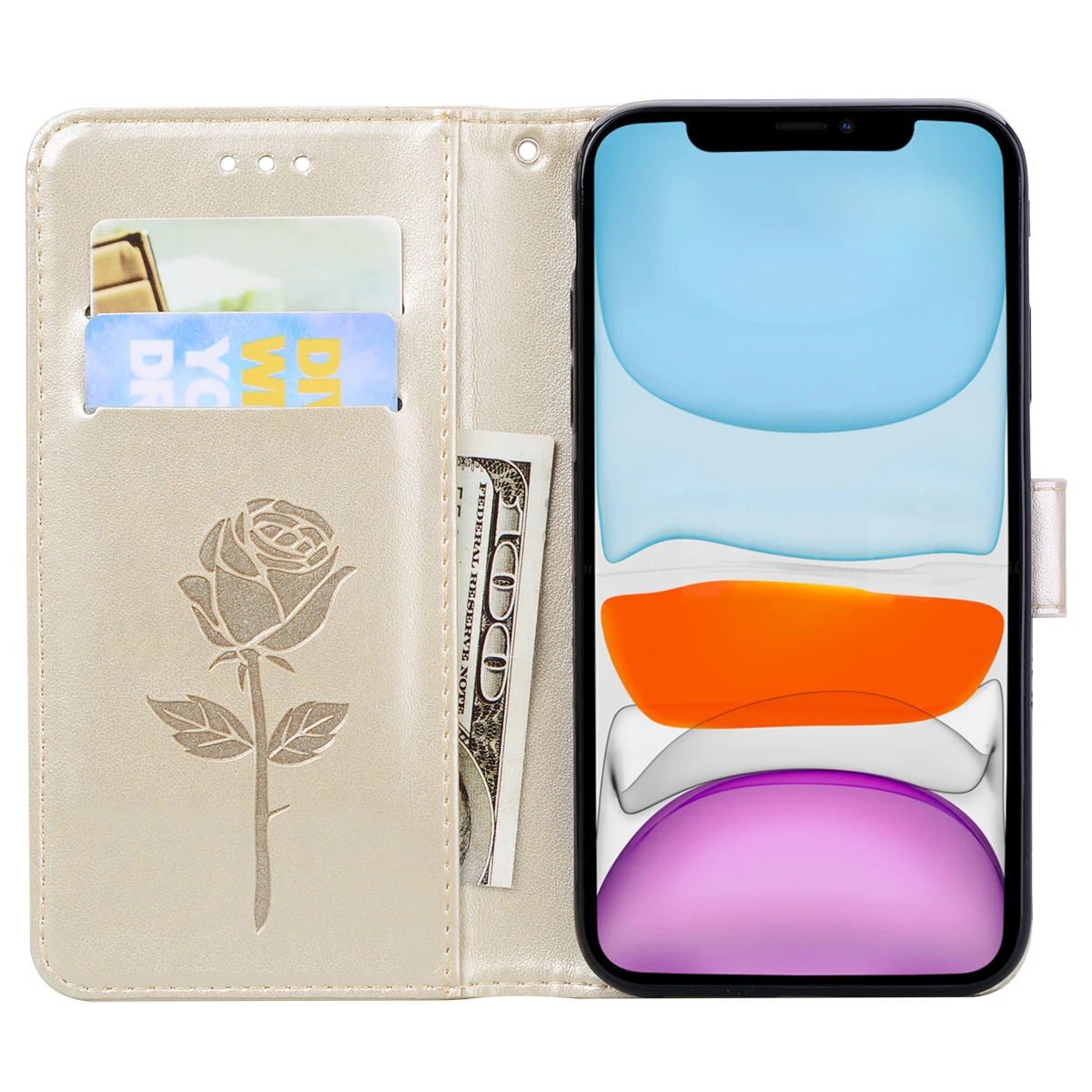 Роскошный 3D розовый кожаный чехол s для iPhone 8 7 6 6S Plus 11 Pro Max Xs Max Xr X 5 5S SE чехол-кошелек флип-чехол держатель для карт сумки
