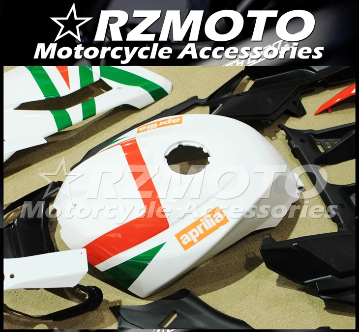 Инъекций ABS Полный обтекатели Наборы подходит для Aprilia RS125 2006 2007 2008 2009 2010 2011 06 07 08 09 10 11 Боди Комплект Белый и зеленый цвета