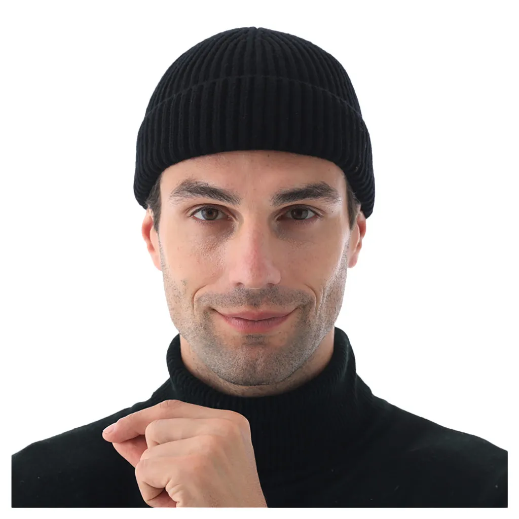 Мужская и женская мешковатая теплая вязаная крючком Зимняя шерстяная вязаная Лыжная шапка с черепом, шапка унисекс, женская шапка, мужская шапка на осень и зиму