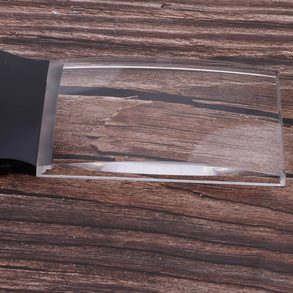 Rectangular Magnifying Glass with LED Light Handheld Magnifier Light For Low Vision Seniors Reading, with Drawstring Pouch