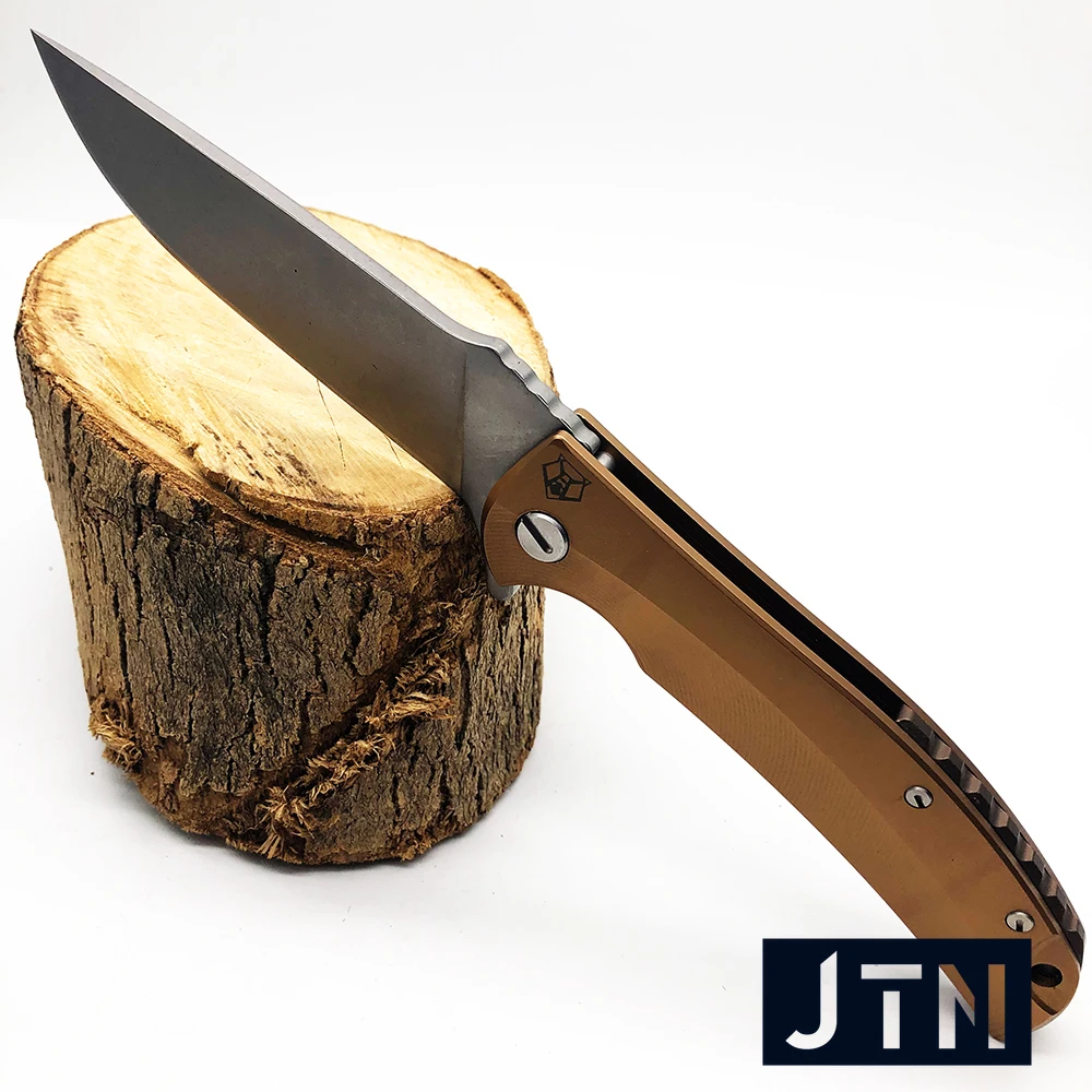 Складной нож JTN Bear с подшипником D2 лезвие стальная ручка для выживания на