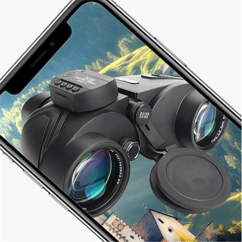 MOGE 7x50 заполненный азотом водонепроницаемый противотуманный HD с электронным компасом 7X50 бинокль