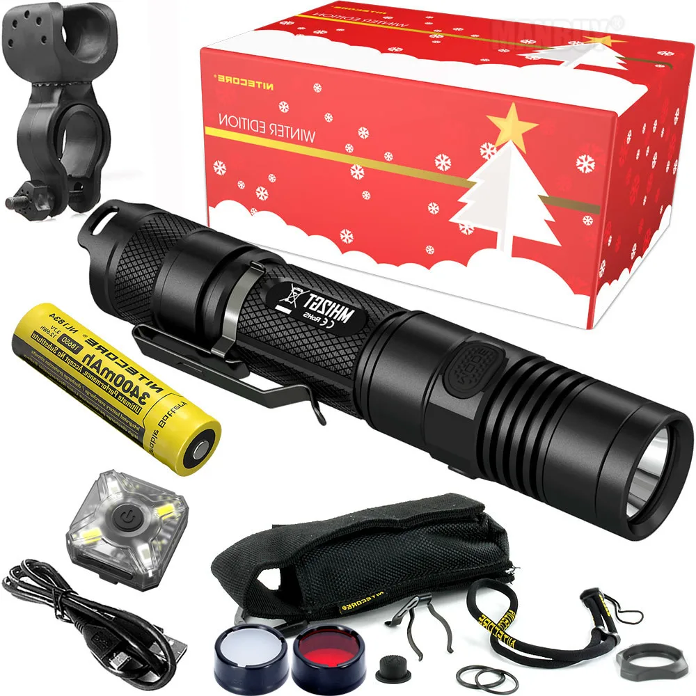 NITECORE MH12GT портативный фонарь для езды на велосипеде 1000 люмен перезаряжаемый от USB