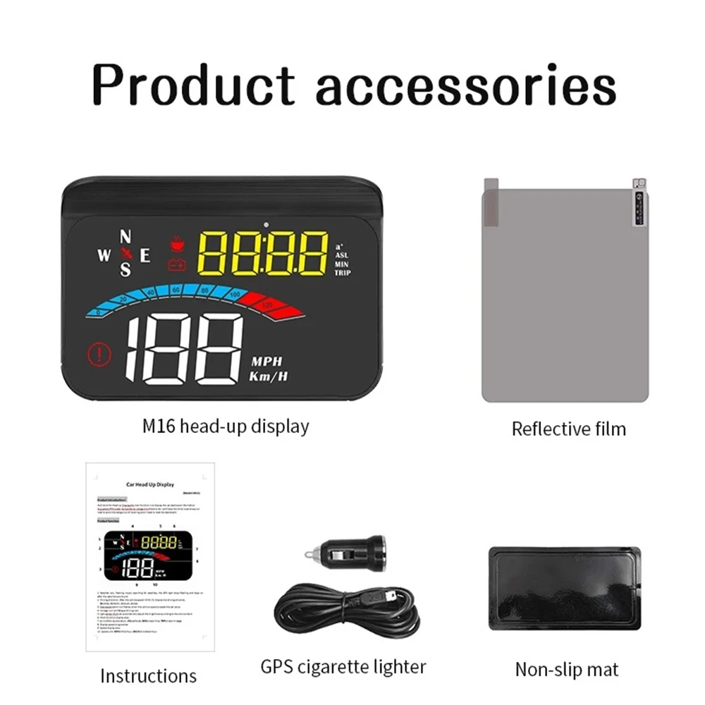 M16 HUD ڵ GPS  ÷, ڵ GPS   ӵ   ӵ  ħ  KM/h MPH ÷