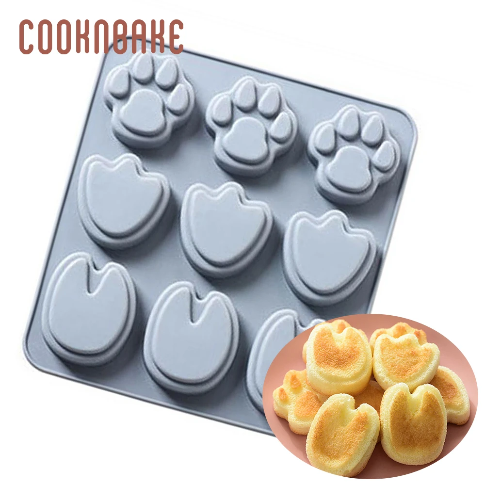 CDY-032 COOKNBAKE силиконовая форма для торта, печенья, выпечки, собачьей лапы, конфет, шоколадная форма, форма кости, смола, ледяная желе, форма для торта - Цвет: CDY-032