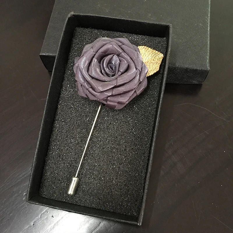 No BOX Brooches Мужчины Женщины романтический сплав лацкане булавка брошь бижутерия свадьба клуб вечерние костюм рубашка куртка пальто платье броши в форме цветка розы корсаж - Цвет: No BOX Brooches