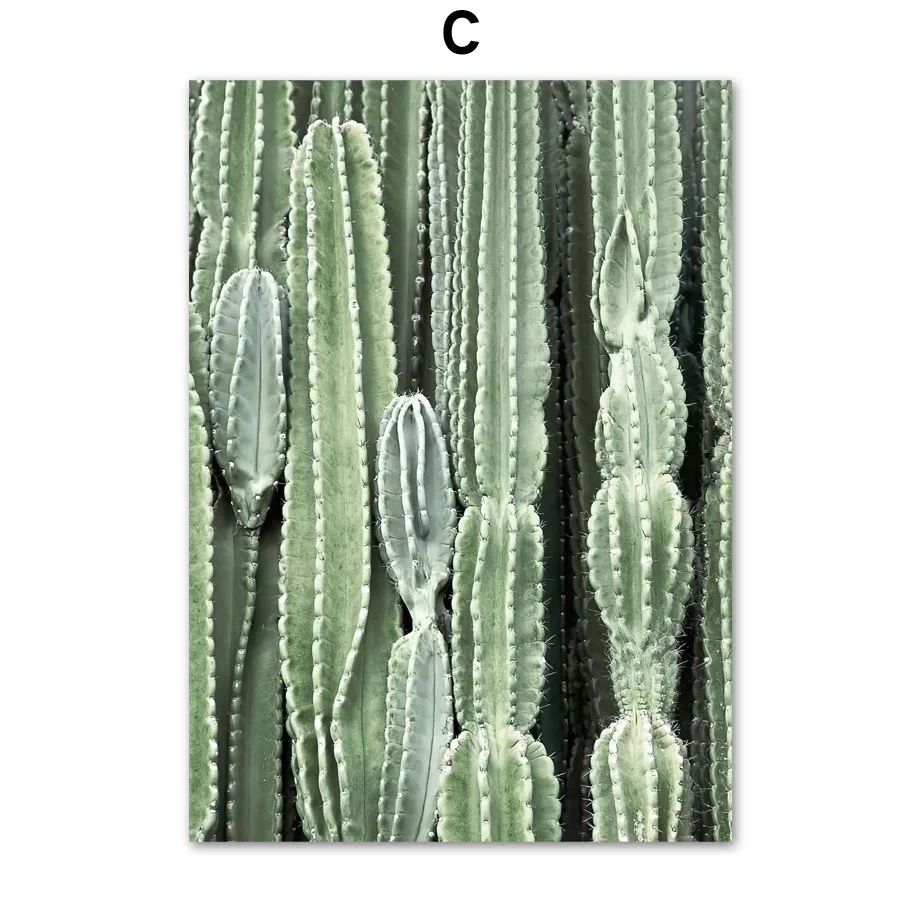 Lion-Tiger-Elephant-Nordic-Vintage-Poster-Green-plants-cactus-Wall-Art-Print-Canvas-Painting-Wall-Pictures (5)